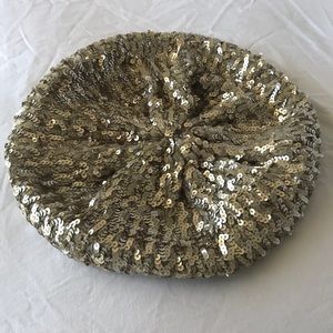 Gold Sequins Beret